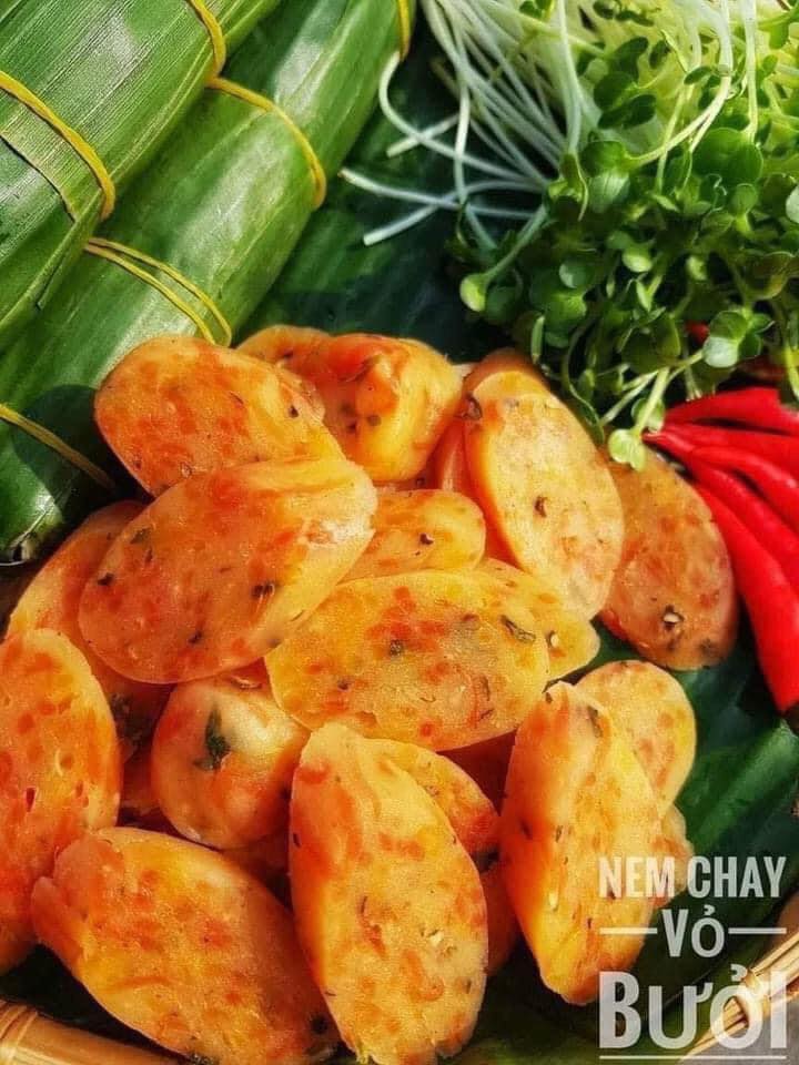 NEM CHAY VỎ BƯỞI - 800GR (5 CÂY)