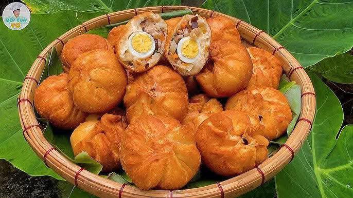 BÁNH BAO CHIÊN NHÂN THỊT TRỨNG CÚT - SET 5 CÁI