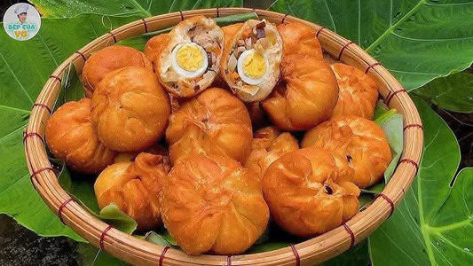 BÁNH BAO CHIÊN NHÂN THỊT TRỨNG CÚT - SET 5 CÁI