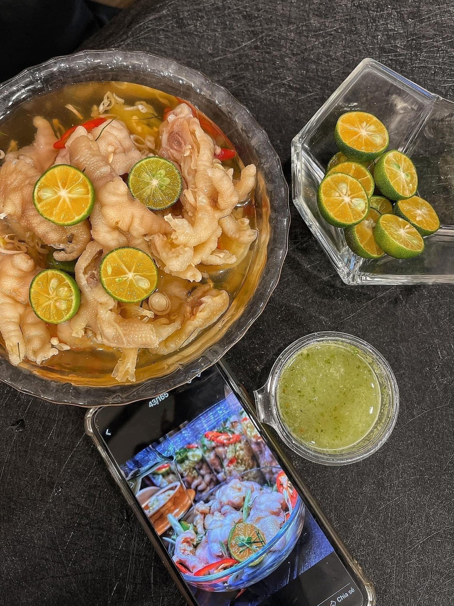 CHÂN GÀ RÚT XƯƠNG NGÂM XẢ TẮC -  1KG