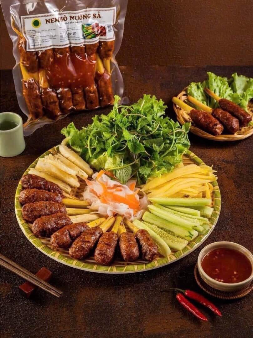 NEM BÒ NƯỚNG SẢ - 500GR